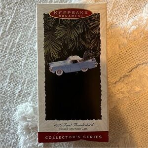 Vintage hallmark, collectors series ornament, 1956 Ford Thunderbird, classic car